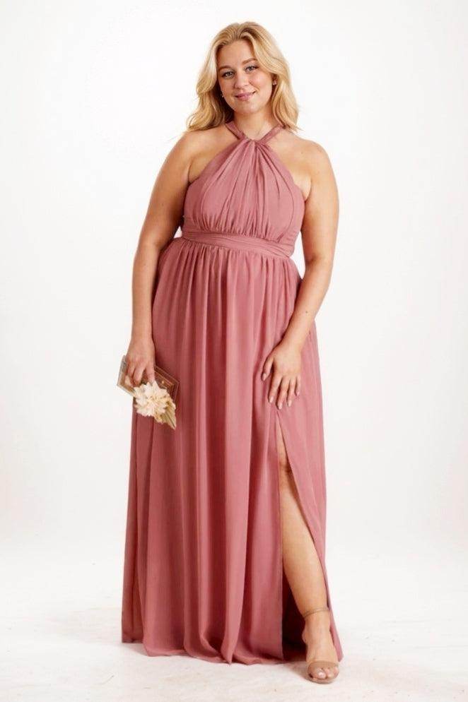 A-Line Maxi Chiffon Bridesmaid Dress CB0745 - COCOMELODY